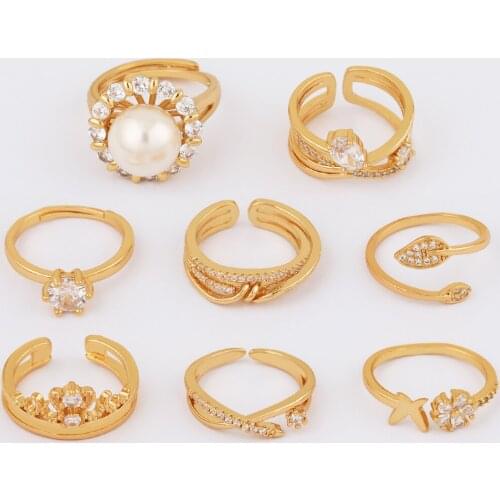 WHSOK 1Pcs Jewelry Accessories/CZ Rings/Adjustable/Choose/DIY Making/Multi Shape/Jewelry Findings & Components/Hand Made