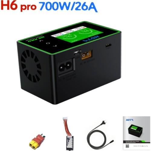 HOTA H6 Pro AC200W / DC700W 26A Smart Balance High Power RC Charger with JST for RC Drone Spare Parts