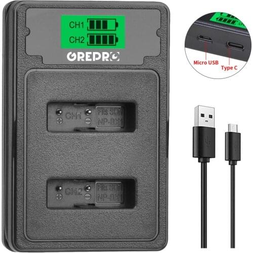 NP-BX1 Battery Charger with Type-c for Sony NP BX1, DCS-HX95, DSC-HX60, RX100, DSC-RX100 VI, ZV-1, WX350 AS300V HDR-AS300R