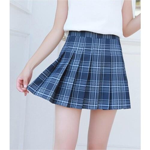 Women Pleat Skirt Harajuku Preppy Style England Style Plaid Skirts Mini Cute Japanese School Uniforms Ladies Jupe Kawaii Skirts