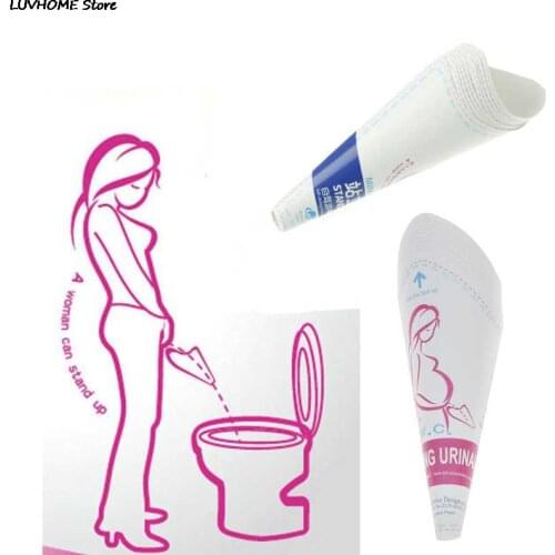 10pc/lot Disposable Paper Urinal Woman Urination Device Stand Up Pee For Camping Travel Portable Female Outdoor Toilet Tool