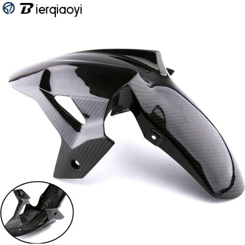 For ninja400 kawasaki Accessories Real Carbon Front Fender Splash Mud Dust Guard Mudguard For Kawasaki Motorcycle Ninja 400 2018