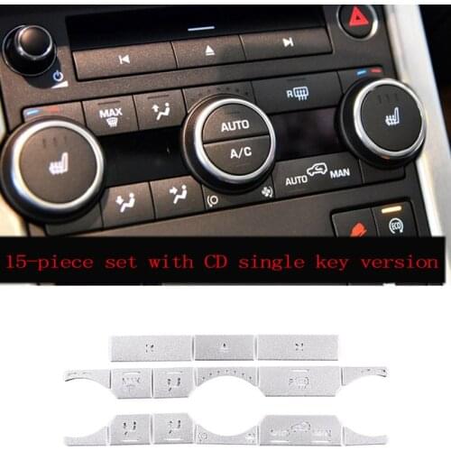 For Land Rover Range Rover Evoque 2012-18 Aluminum Car Air Conditioning Switch Button Air Conditioning Button Sticker Auto Parts