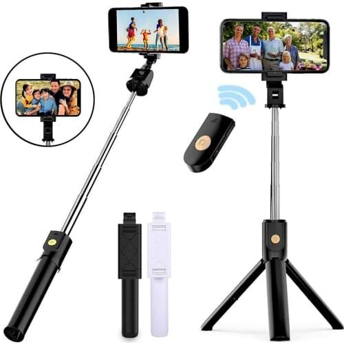 3in1 Wireless Bluetooth Selfie Stick Tripod hutter Remote Foldable Handheld Cell Phone Live Photo Holder Self-Timer Artifact Rod