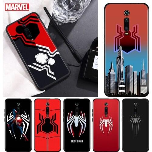 Marvel Spider-Man Logo For Xiaomi Redmi 9T 9I 9AT 9A 9C 9 8A 8 7A 7 6A 6 5A 5 4X PRO Prime Plus Black Soft Phone Case