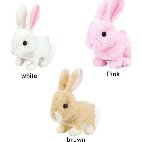 Childrens Electronic Jumping Rabbits Toys Kids Intelligent Animal Robot Simulation Interactive Plush Toy gifts dropshipping#38