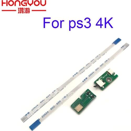 For PS3 Super Slim CECH-40XX 4k Power Reset Eject Touch Board Switch PCB with Flex Ribbon Cable