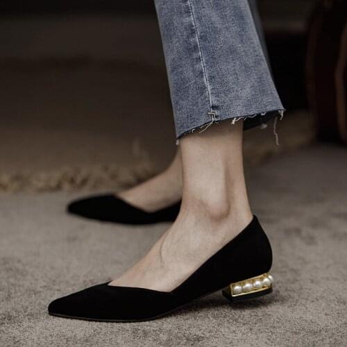 Женские балетки на каблуке FEERIJT China At AliExpress