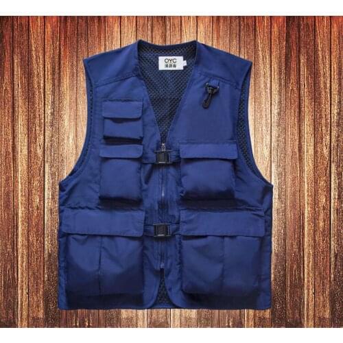 Photographical Vest Outdoor Quick-Drying Multi-Function Multi-Pocket Pocket Casual Photography Waistcoat Custom Fishing Vest
