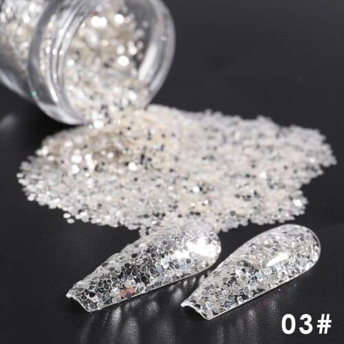Gradient Shiny Nail Glitter Powder Laser Sparkly Women Long Lasting Fast Dry DIY Gradient Nail Art Sequins DIY Nail Decoration
