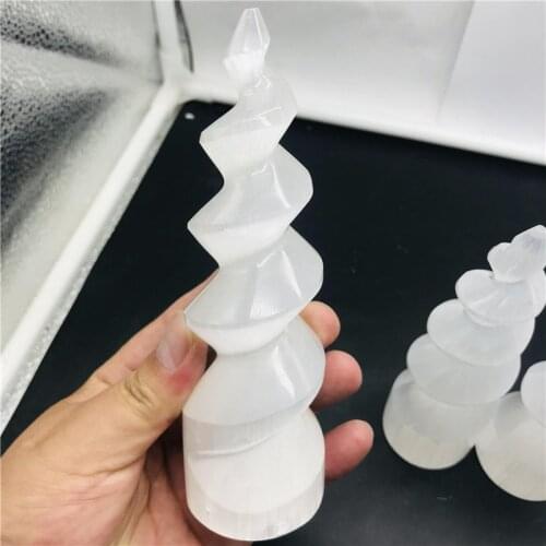 New Natural Selenite Lamp Selenite Point Tower Lamp Crystal Lamp Gemstone Healing Mineral Natural Quartz Crystals