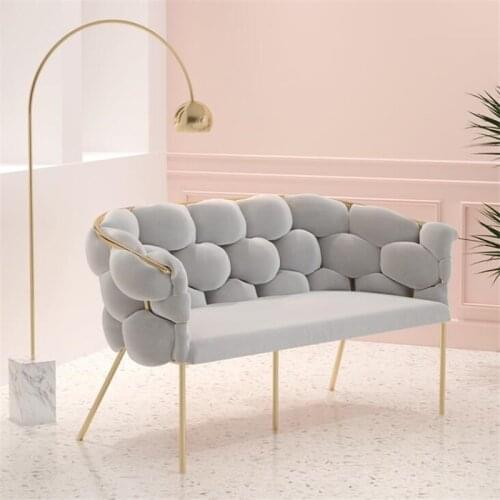 Hot Selling Nordic Cafe Clothing Milk Tea Shop Rest Area Negotiation Sofa Combination, Hotel Reception Area Iron Art Sofa