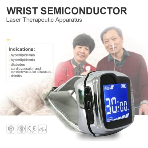 Diode 650nm lllt Medical Laser Watch to Reduce High Blood Pressure Hypertension Diabetes Watches GD10-D