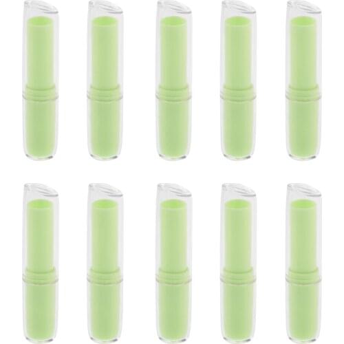 10x Mini Empty Lip Balm Stick Tube Lipstick Tube Lip Balm Container with Cap