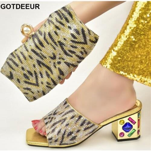 Fashion Designer Shoes Women Luxury 2021 Italian Shoes with Matching Bags Set Nigerian Shoes and Matching Bags Metal Decoration