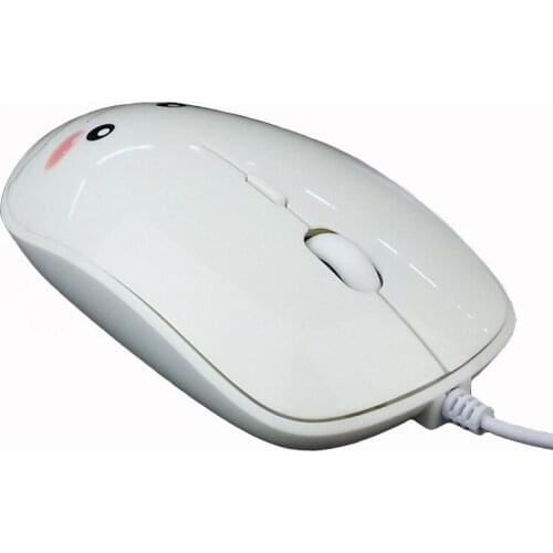 New Cute Cartoon Wired Mouse Computer Gaming Mouse 1600DPI Optical Mouse High Quality Pink White Mouse for Laptop PC
