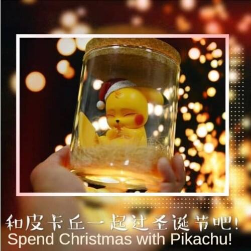 New Pikachu Pokemon Cute Moving Dolls Japanese Anime Christmas PVC Model Toys Children Kids Christma Birthday Cake Decoration