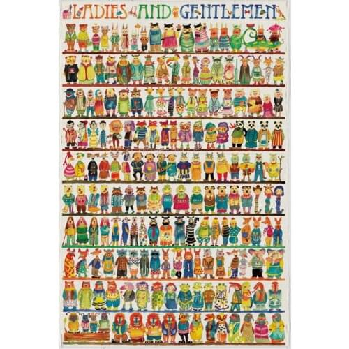 Mi Kaiyang Lady and Gentlemen Cartoon Cartoon adult basswood puzzle 1000 pieces childrens intelligence toys