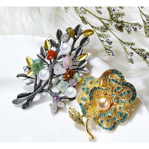 SHUANGR Vintage Brooches For Clothes