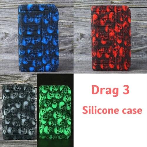 Silicone case for VOOPOO Drag 3 177W skull texture skin protect soft shell gel cover rubber sleeve fit drag3 skull 177
