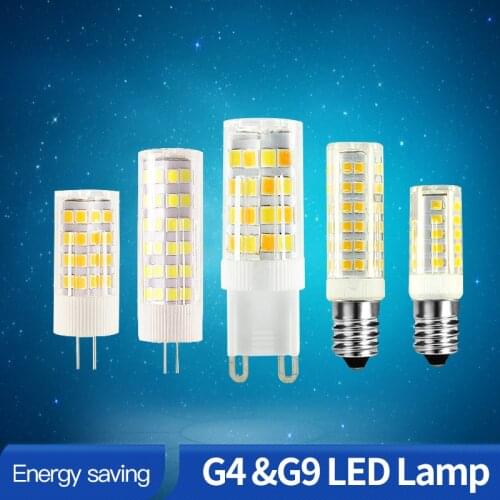 OK-B LED G4 G9 Bulb E14 Ceramics Lamp 220V 240V AC/DC 12V 3W 5W 6W 7W 9W COB Lamp High Brightness LED Bulb Replace Halogen Light