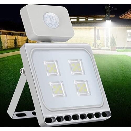 LED Floodlight with Motion 10W 20W Outdoor Security Light Warm/Cold White LED Spotlight Detector Waterproof IP67 for Sport Field
