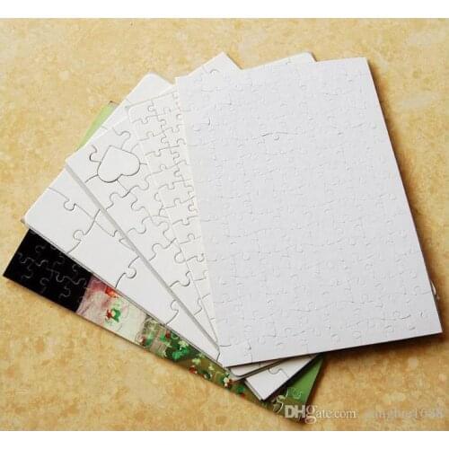 Stock New A4 Sublimation Blank Puzzle DIY Craft Heat Press Transfer Crafts Jigsaw Puzzle White Paper Office School DHL Fr
