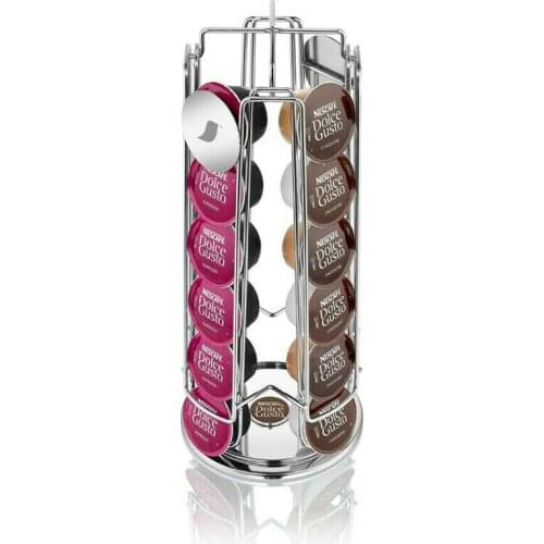 High Capacity Coffee Capsules Pods Rack Holder Dispenser Rotatable Organizer