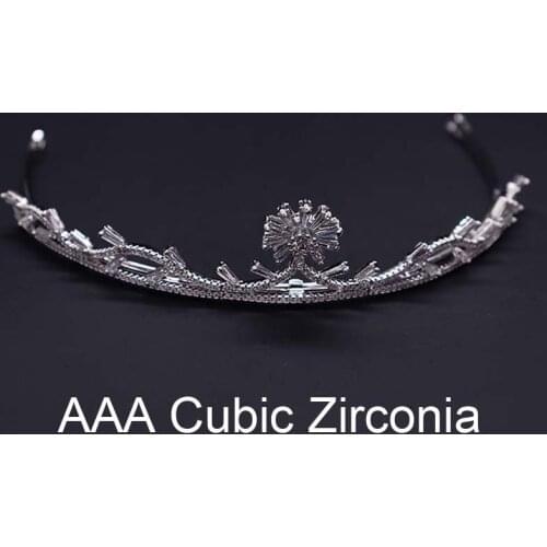 High Quality Luxury Sparkling Cubic Zirconia Princess Tiaras And Crowns For Women Fashion Bridal Wedding Hair Accessories