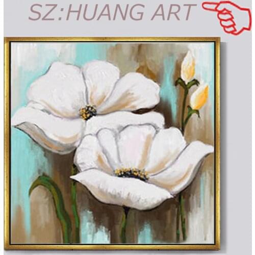100% Hand Painted Abstract Flower Art Oil Painting On Canvas Wall Art Frameless Picture Decoration For Live Room Home Decor Gift