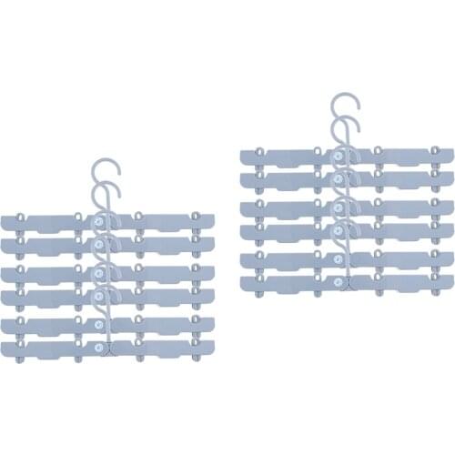 12pcs Travel Hangers - Portable Folding Foldable Clothes Hangers Light Blue, Non-Slip
