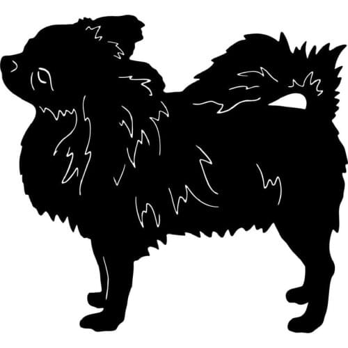 15*13.7CM Chihuahua Long-Hair Vinyl Decal Lovely Animal Window Decoration Car Stickers Black/Sliver C6-1567