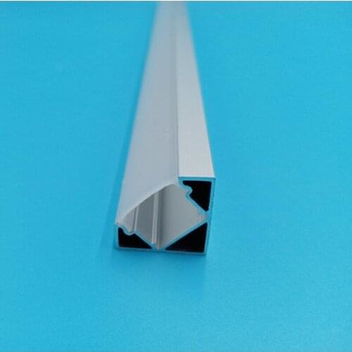 Free Shipping Corner Aluminum LED Profile with Opal Diffuser for LED Strip 2m/pcs 100m/lot cover and end caps,clips included