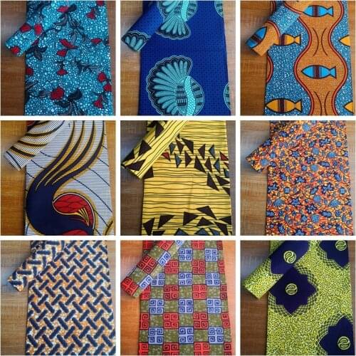2021 New Style Ankara African wax Fabrics Nigerian Wax Print Fabric High Quality African Ghana wax Fabrics For Patchwork AY2