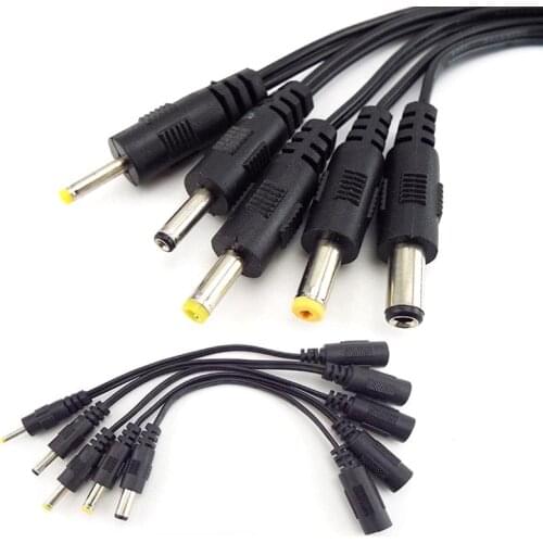 5.5x2.1mm Power Cord DC Female Power Jack to DC Male Plug 5.5*2.5mm 3.5x 1.35mm 4.0*1.7mm 4.8 2.5 0.7 Extension Connector