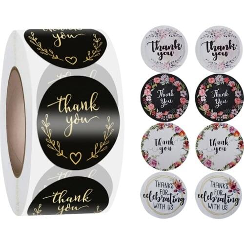 Gift Sealing Stickers 500pcs Thank you Love Design Diary Scrapbooking Stickers Festival Birthday Party Gift Decorations Labels