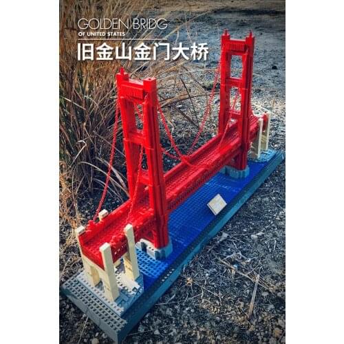 8023 6210 Famous Building Series Golden Gate Bridge 1977Pcs Building Blocks Bricks Model Sets Compatible Architecture