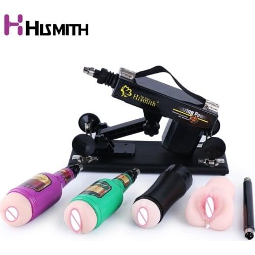 Hismith Automatic Retractable Sex machine with 3 Masturbator Vagina Anus Cups and pocket pussy Love machine gun sex toys for men