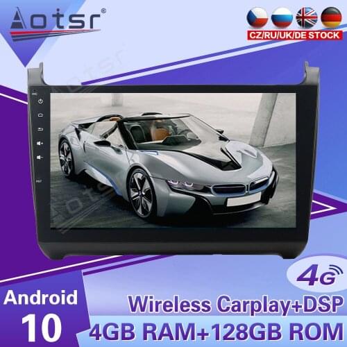 2 Din IPS Screen Android 10 DSP Car Multimedia Player For VW/Volkswagen Polo 2015 2016 2017 Navi Audio Radio BT Stereo head unit