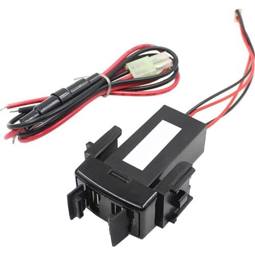 12V 2.1A USB Car Charger Dual USB Ports Automobile Dashboard Panel Quick Charging Socket Adapter for Nissan Auto Accessories