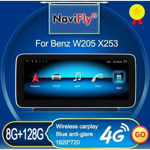 New Arrival 8GB+128GB Android 10 Car Multimedia Player For Mercedes Benz V W447 GLC X253 C Class W205 C180 C200 C220 C300 C350