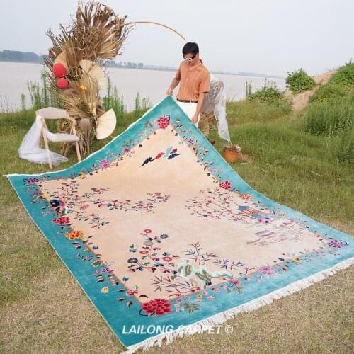 8'x10' Large home decoration handmade art deco oriental silk carpet