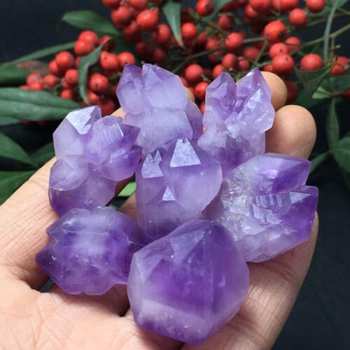 Brazil natural beautiful large particle amethyst mineral quartz crystal specimens for sale 100g