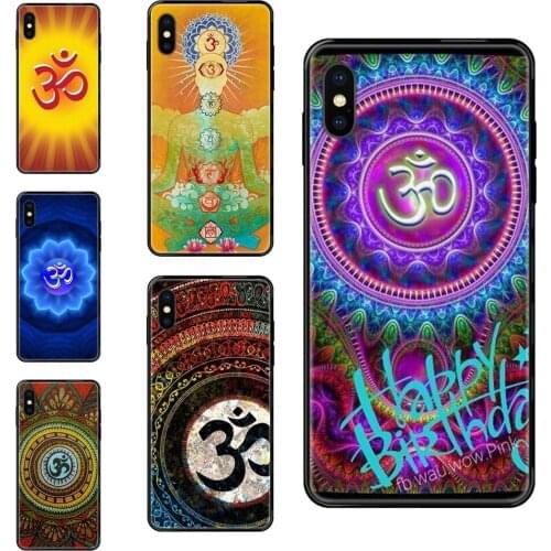 Designed Aum Om Symbol Yoga Black Soft TPU Luxury Fashion Phone Case For Redmi Note 4 5 5A 6 7 8 8T 9 9S Pro Max