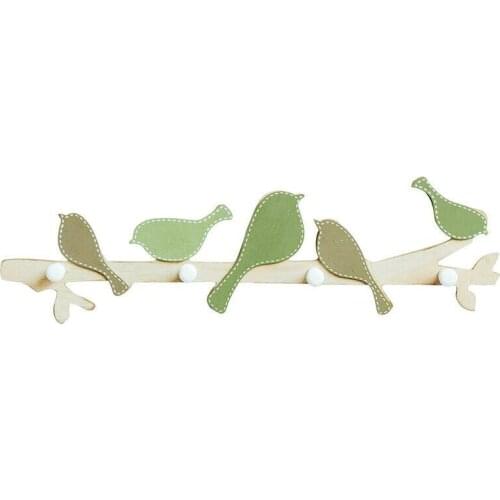 Decoration Wall Ins Style Birds Coat Rack Creative Wooden Hook Rail Clothes Hanger Children Bedroom Wall Door Hanging Home Decor