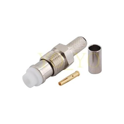 Hot Sale FME Crimp Jack plug RF coaxial connector for LMR195 RG58 RG400