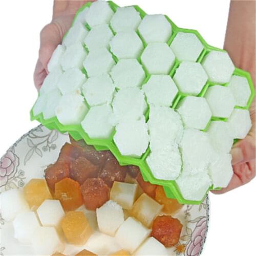 Cavity Ice Cube Tray Honeycomb Ice Cube Mold Food Grade Flexible Silicone Ice Molds for Whiskey Cocktail