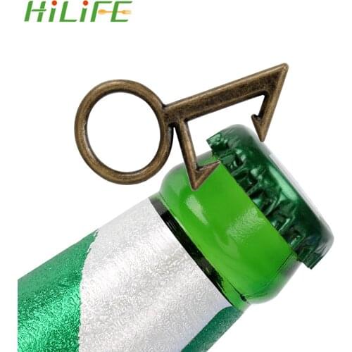 HILIFE Soda Opener Zinc Alloy Eco-friendly Key Chain Keyring Creative Beer Bottle Opener Hotel Restaurant Wedding Retro Style