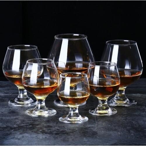 Hot Selling 4 Styles 100-700ML Short Leg Brandy Wine Glass Whiskey Cup Lead-free Glass Bar Family Drinking Tools Wine Tasting