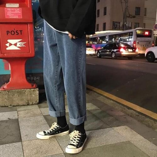 Jeans Denim Solid Lady Elegant Wide Leg Pant Ankle-length High Waist Womens Trousers Large Size Bottoms Basic Classic Unisex 5XL